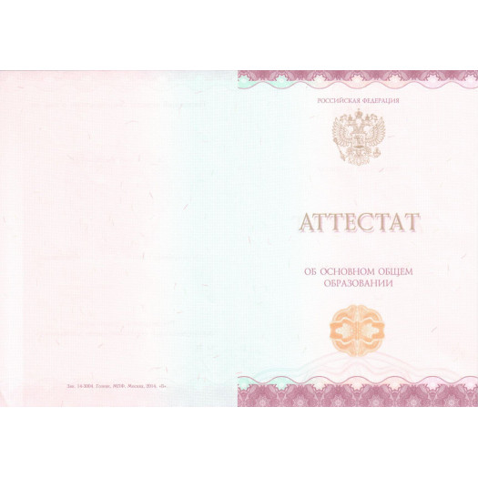 Аттестат за 9 класс 2014-2024 Аттестат за 9 класс 2014-2024