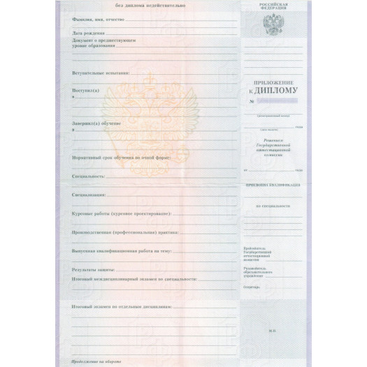 Диплом колледжа 2008-2010