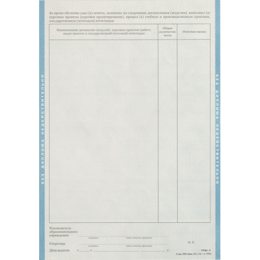 Диплом колледжа 2011-2013