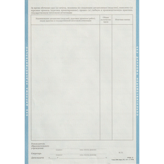 Диплом колледжа 2011-2013