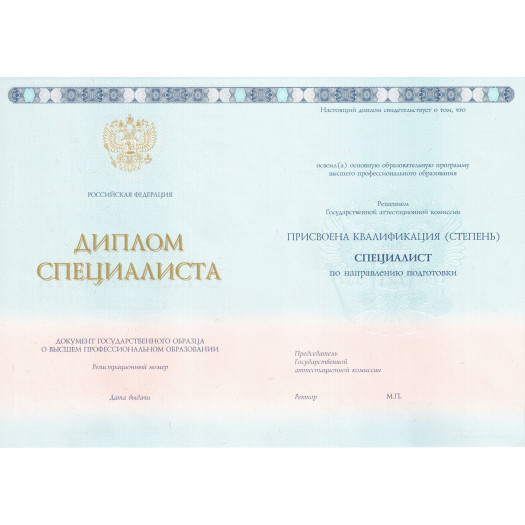 Диплом специалиста 2013